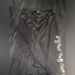 Reebok Black Leggings with Gold/Camo Logo
